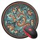 SUFPMP Mouse Pad Norwegian Rosemaling Round Mousepad NonSlip Rubber Base Mouse Mat for Laptop and Computer