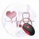 SUFPMP Mouse Pad Nurse Doctor Heart Stethoscope Marble Round Mousepad NonSlip Rubber Base Mouse Mat for Laptop and Computer