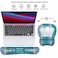 JDHJFBFJNP Mouse Pad Wrist Support and Keyboard Wrist Rest Set with Coasters Stay Positive Work Hard and Make It Happen Inspirational Quote NonSlip PU Base Ergonomic Mousepad for Home Office Working S