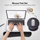 iVeze Mouse Pads with Wrist Support and Keyboard Wrist Rest Pad SetErgonomic PU Leather Mouse Pad for Laptop ComputerNon Slip Base Comfortable Mousepad Raised Memory Foam Easy Typing Pain Relief Black