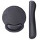 iVeze Mouse Pads with Wrist Support and Keyboard Wrist Rest Pad SetErgonomic PU Leather Mouse Pad for Laptop ComputerNon Slip Base Comfortable Mousepad Raised Memory Foam Easy Typing Pain Relief Black