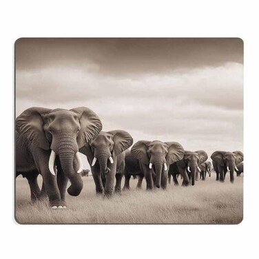 Mugod Elephant Mouse Pad Elephant Walking on The African Savannah Grassland Grey Mouse Mat NonSlip Rubber Base Mousepad for Computer Laptop PC Gaming Working Office Home 95x79 Inch
