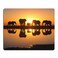 Mugod Elephant Mouse Pad Sunset Five Elephant Walking on The River Beautiful Scenery Mouse Mat NonSlip Rubber Base Mousepad for Computer Laptop PC Gaming Working Office Home 95x79 Inch
