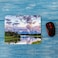 Mugod Mountain Nature Mouse Pad Grand Snowy Mountains Lake Tree Landscape Green Blue Mouse Mat NonSlip Rubber Base Mousepad for Computer Laptop PC Gaming Working Office Home 95x79 Inch