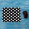 Mugod Polka Dot Mouse Pad Abstract Circle Geometric Pattern Retro Black and White Mouse Mat NonSlip Rubber Base Mousepad for Computer Laptop PC Gaming Working Office Home 95x79 Inch
