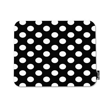 Mugod Polka Dot Mouse Pad Abstract Circle Geometric Pattern Retro Black and White Mouse Mat NonSlip Rubber Base Mousepad for Computer Laptop PC Gaming Working Office Home 95x79 Inch