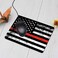Nicokee NICOKEE US Flag Rectangle Gaming Mousepad Fire Fighter Thin Red Line Flag Mouse Pad Mouse Mat for Computer Desk Laptop Office 95 X 79 Inch NonSlip Rubber
