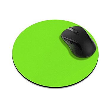 FINCIBO NonSlip Round Mousepad Solid Green Mouse Pad for Home Office and Gaming Desk