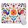 pingpi Otomi Print Mouse Pad Colorful Multicolored Animals Flowers Mousepad