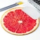 pingpi Pink Ripe Grapefruit Slice Mousepad Tropical Mouse Pad Fruit Vegan Funny Present FoodThemed
