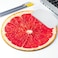 pingpi Pink Ripe Grapefruit Slice Mousepad Tropical Mouse Pad Fruit Vegan Funny Present FoodThemed