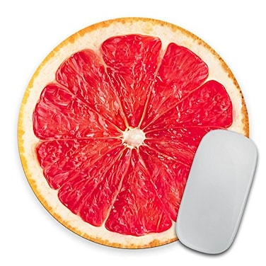 pingpi Pink Ripe Grapefruit Slice Mousepad Tropical Mouse Pad Fruit Vegan Funny Present FoodThemed