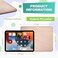 Besezx PU Leather Mouse Pad With Stitched Edge MicroFiber Base NonSlip Waterproof for Computers Laptop 8x11 Inch Champagne Gold