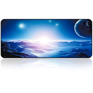 Qisan Large Gaming Mouse Pad Extended Size Mousepad for Computer Desktop PC Laptop 315x118x015 Keyboard Pad Desk Pad with AntiSlip Rubber Base Large Desk Mat for Keyboard and MouseSpace