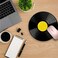 CUISHAN Round Mouse PadPhonograph Record NonSlip Rubber Circular Mouse Pads Customized Designed for Home and Office79 x 79inch