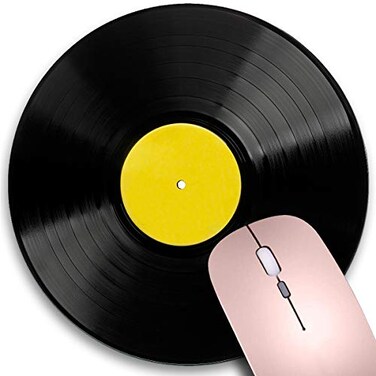 CUISHAN Round Mouse PadPhonograph Record NonSlip Rubber Circular Mouse Pads Customized Designed for Home and Office79 x 79inch