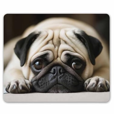 Smooffly Cute Pug Dog Mousepad Custom Funny Animal Gaming Mouse pad 95X79 inches