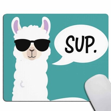 Smooffly Funny Llama Mousepad CustomSup Llama Mouse pad NonSlip Rubber Gaming Mousepad Rectangle Mouse Pads for Computers Laptop 95 X 79 Inch 240mmX200mmX3mm