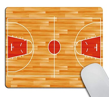 Smooffly Gaming Mouse Pad CustomBasketball Court Designs NonSlip Rubber Customized Computer Mouse Pad 95 X 79 Inch 240mmX200mmX3mm