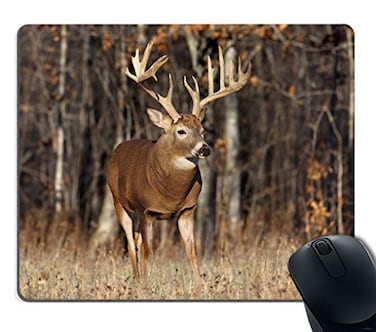 Smooffly Gaming Mouse Pad CustomDeer Grass Hunting Customized Rectangle NonSlip Rubber Mousepad Gaming Mouse Pad
