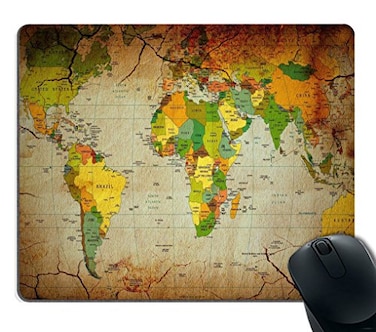 Smooffly Gaming Mouse Pad CustomWorld Map Mousepad Mouse Pad Mat NonSlip Thick Rubber Large Mousepad