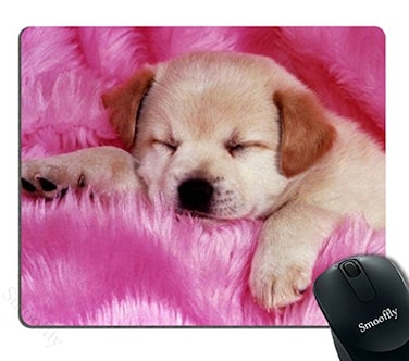 Smooffly Gaming Mouse Pad PinkBaby Puppies Personality Desings Mouse Pad 95X79 inches