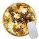 Smooffly Gold Disco Ball Round Mouse Pad Custom Cute Mouse Pad Sequin Disco Coaster Circular for Computers Laptop