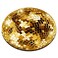 Smooffly Gold Disco Ball Round Mouse Pad Custom Cute Mouse Pad Sequin Disco Coaster Circular for Computers Laptop