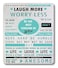 Smooffly Mouse Pad Custom Design Inspirational Quotes Laugh More Worry Less Dont Forget to Be Awesome95 X 79 Inch 240mmX200mmX3mm