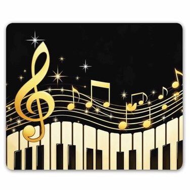 Smooffly Old Vintage Abstract Piano and Music Note Customized Rectangle NonSlip Rubber Mouse pad Gaming Mouse Pad