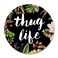 Smooffly Thug Life Round Mouse Pad Thug Life Fashion Design Circular Mousepad with Rubber 20cm