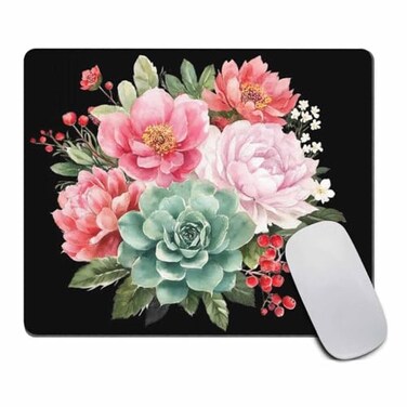 pingpi Succulent Floral Rectangle Mousepad Beautiful Design