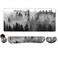 ToLuLu Extended Gaming Mouse Pad Memory Foam Ergonomic Keyboard Mouse Wrist Rest Support Set Large Desk Mat with Stitched Edges NonSlip Base Mousepad for Home Office Game Study Tree Forests