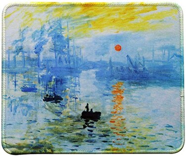 VIVIPOW Claude Monet Paintings Mouse Pad Impression Sunrise