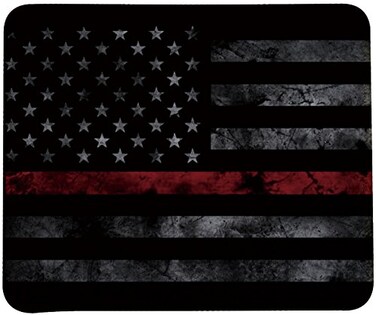 VIVIPOW Retro Style The Thin Red Line USA Flag Mouse Pad TM Thin Red Line
