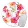 pingpi Watercolor Floral Desk Set Fabric Mouse Pad Desk Set Office Set Coaster Set Round Mouse Pad White Flowers Business Present