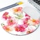 pingpi Watercolor Floral Desk Set Fabric Mouse Pad Desk Set Office Set Coaster Set Round Mouse Pad White Flowers Business Present