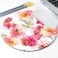 pingpi Watercolor Floral Desk Set Fabric Mouse Pad Desk Set Office Set Coaster Set Round Mouse Pad White Flowers Business Present