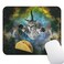 Wknoon Cute Kitten Mouse Pad Funny Design Curious Cat Flying Through Space Reaching for a Taco in Galaxy Hilarious Mat for Desk Decor