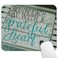 Wknoon Gaming Mouse Pad Custom Begin Each Day with A Grateful Heart Quotes Rustic Turquoise Wood Design Inspirational Bible Verse Scripture Quote Mouse Pads