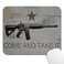 Wknoon Gaming Mouse Pad Custom Design Come and Take It Quotes AR15 Gun on Old Wood Mouse Pads
