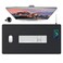 Qidngknd Mouse Pad with Wireless Charging PU Leather Fast Charging Gaming Mouse Pad Waterproof AntiSlip Surface Easy Clean Office Table Mat 32L x 16W x 015H inches BlackRight Side Charging Port