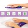 AORTDES Ergonomic Keyboard Mouse Pad Wrist Rest Support Set for LaptopComputerDesktopMemory Foam Hand Rest Wrist Cushion for GamingOfficeLightweight Comfortable Pain Relief Purple Flower