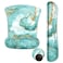 ARTSO ArtSo Keyboard Wrist Rest and Mouse Pad with Wrist Support Ergonomic Mouse Pad Durable Comfortable Lightweight for Easy Typing Pain Relief Memory Foam Keyboard Mousepad Set Teal Turqoise Marble