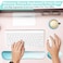 BamLue Upgrade Silky and Superfine Fabric Keyboard Wrist Rest Gel Mouse Wrist Pillow Pad Set for Easy Typing Pain Relief for Laptop Office Home Ergonomic Sets for KeyboardGreen Gradient