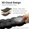 LetGoShop Cloud Keyboard and Mouse Wrist Rest Pad for Computer Arm Pain Relief Ergonomic Wrist Support Mousepad with NonSlip PU Base for Office Gaming and Home Use AntiFatigueBlack