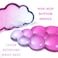 Sumgsn Ergonomic Cloud Silicone Gel Keyboard and Mouse Wrist Rest Set Clear Wrist Rest for Keyboard 606875 Comfort Support for Typing and Gaming Pink Blue