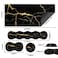 iLeadon Pad Set Large Gaming Mouse Pad Keyboard Wrist Rest Mouse Pad with Wrist Support Coaster Easy Typing Pain Relief 354x157in Desk Mat for Home Office Black Gold Marble