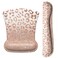 ITNRSIIET Mouse Pad Wrist Support Keyboard Wrist Rest Pad Ergonomic Mousepad NonSlip Memory Foam Keyboard Pad Easy Typing Pain Relief Perfect for PC Laptop Gaming Office Rose Gold Leopard Print
