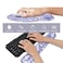 iVeze Keyboard Wrist Rest Pad and Mouse pad with Wrist Rest Support Set Non Slip Base Wrist Support Mousepads with Ergonomic Comfy Gel Memory Foam for Home Office Efficient WorkingPurple Paisley